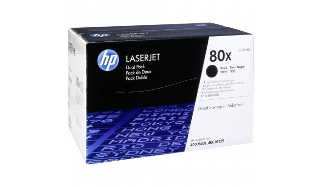 Toner HP 80X / CF280XD Black