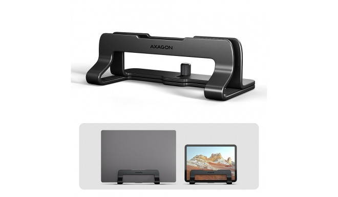 STND-VB ALU vertical AL U stand for laptops 10-