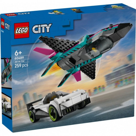 LEGO City 60489: Jet vs. Car Race is a 2025 set from the LEGO City "Great Vehicles"
