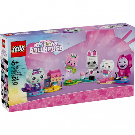 Gabby's Dollhouse: Brick-Built Cat Friends Building Block Set (11215)