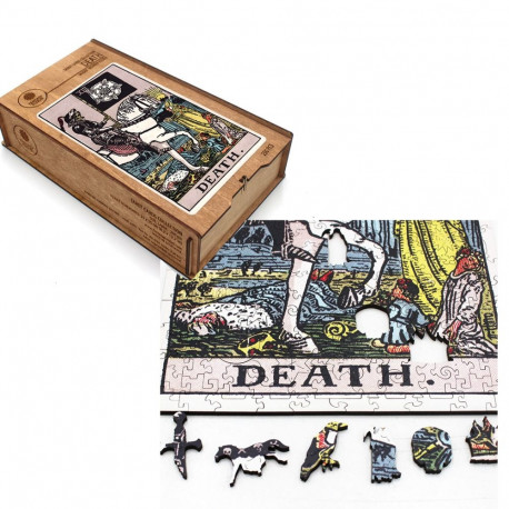 Puzzle - Tarot Death Rider-Waite 250 Pieces Wooden 21x35 cm