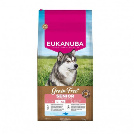 Dog Food - EUKANUBA Grain Free Senior Large Ocean Fish 12kg
