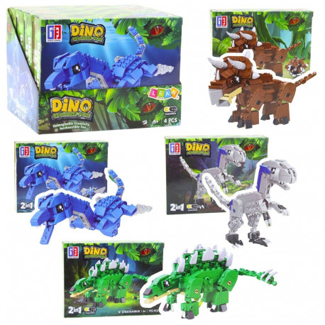 Ehitusklotside komplekt dinosaurirobot 2-ühes 148-175 osa, mitmevärviline