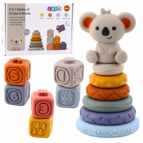 Klotsid sensoorsed harivad pehmed kummist koala 13 osa