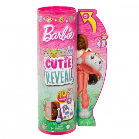 Barbie cutie reveal nukk - kass-panda punane