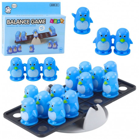 osavusmäng hariv lastele tasakaalustuvad sinised pingviinid