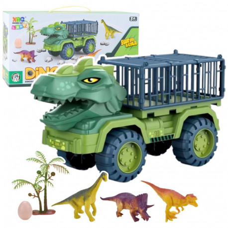 auto transporter veoauto dinosaurused figuurid roheline 15 tk