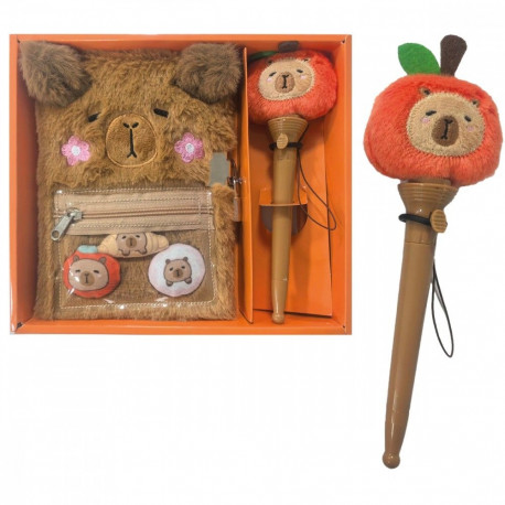 Plüüšist kapibaara päevik pastakaga