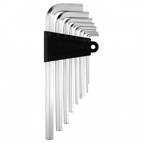 Kuusnurgakujulised võtmed 1.5-10 mm (pikad), komplekt 9 tk