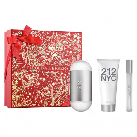 CAROLINA HERRERA 212 EAU DE TOILETTE 100ML VAPORIZADOR + LOCION CORPORAL PERFUMADA 1U + VIAL 10ML VA