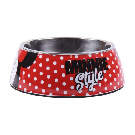 Koerte toitja Minnie Mouse Punane Melamiin 180 ml Must Metall