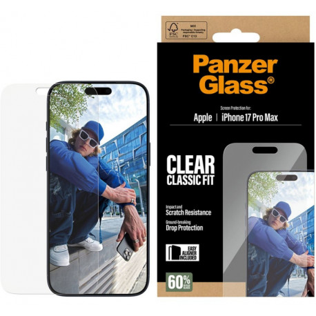 PanzerGlass kaitseklaas Classic Fit Apple Phone 17 Pro