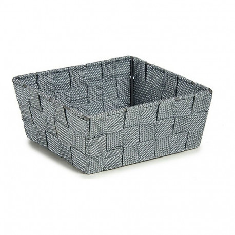 Basket Kipit A3-6929A9 A3-6929A9 Grey Polyester Cloth Braiding 18 x 8 x 21 cm 21 x 8 x 18 cm