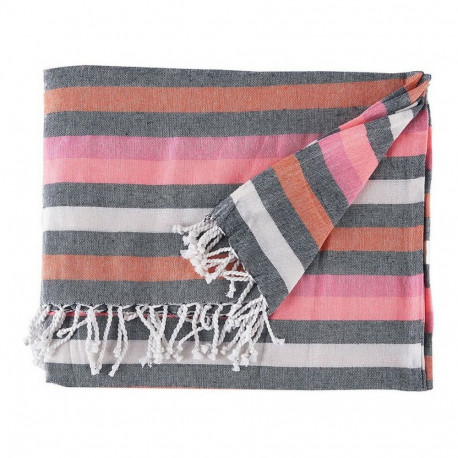 Multipurpose throw Gift Decor 2650 2650 Pink 40 x 9 x 8 cm Stripes
