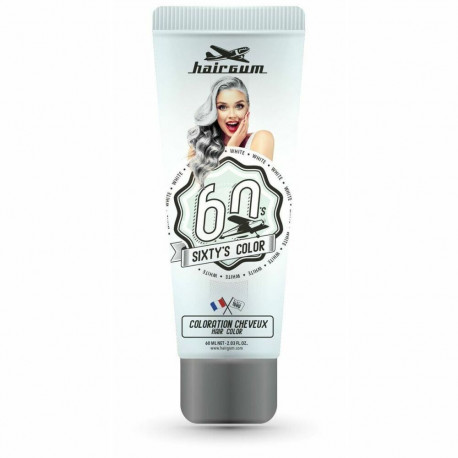 Poolpüsiv värv Hairgum S Color Valge 60 ml