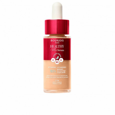 Liquid Make Up Base Bourjois Healthy Mix Nº 51W Light vanilla Nº 51w-Light Vanilla 30 ml Serum