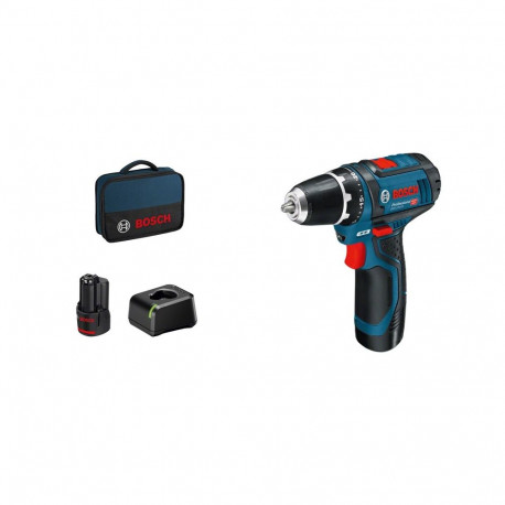 Bosch Akku-Bohrschrauber 12 V Li-Ion 1300 RPM Black, Blue, Red