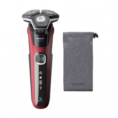Philips SHAVER Series 5000 S5883/10 meeste pardel pöördpeaga pardel trimmer must, punane