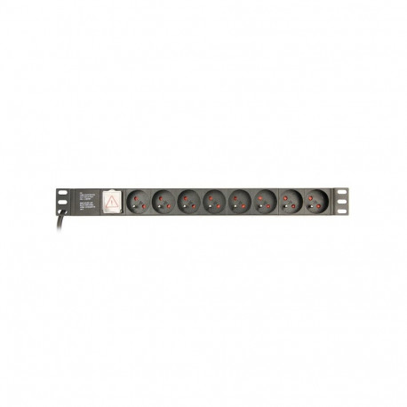 Gembird EG-PDU-014-FC14 toitejaotur 8 AC pistikupesa 1U must
