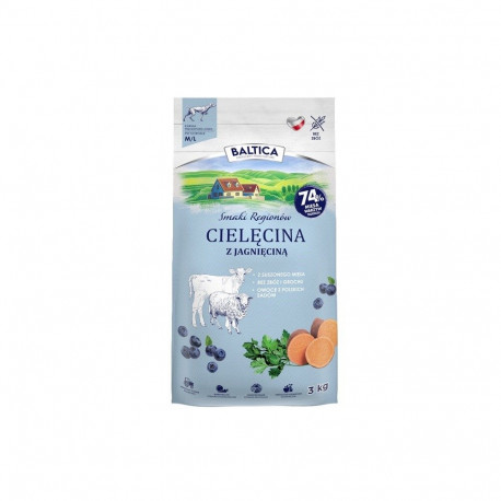 BALTICA Smaki regionów Medium and large breeds Veal with lamb - dry dog food - 3kg