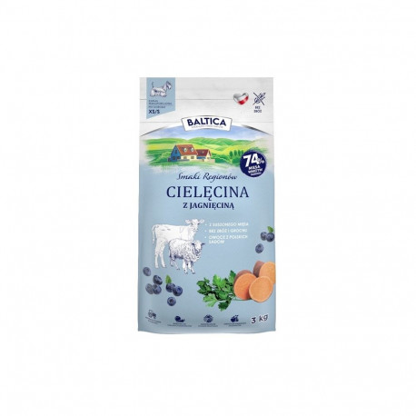 BALTICA Smaki regionów Small breeds Veal with lamb - dry dog food - 3kg
