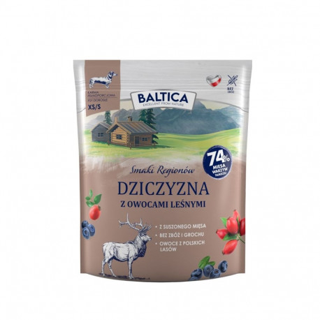 BALTICA Smaki regionów väikestele tõugudele hirveliha metsamarjadega kuiv koeratoit 1kg