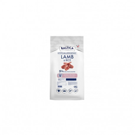 BALTICA Nutraceutic hüpoallergeenne S lambaga ja riisiga kuiv koeratoit 12kg