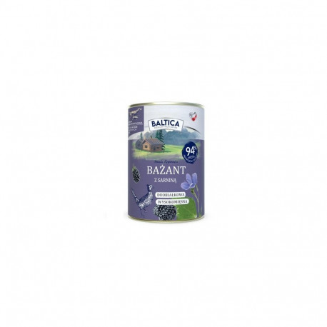 BALTICA Smaki regionów Pheasant with venison - wet dog food - 400g