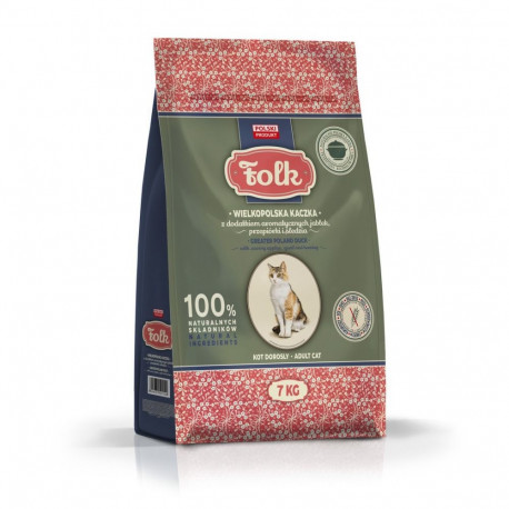 FOLK suure-poola stiilis part õunte, vuti ja heeringaga kuiv kassitoit 7kg