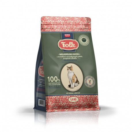 FOLK Suur-Poola part õunte, vuti ja heeringaga kuiv kassitoit 1,6kg