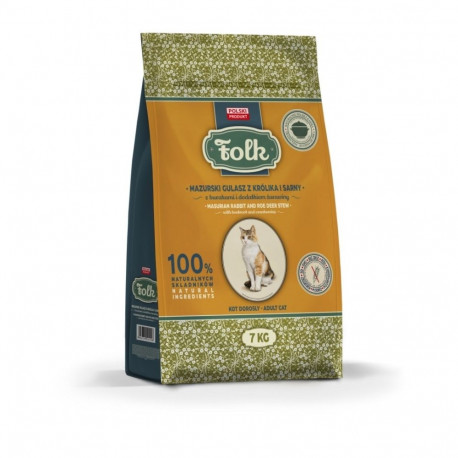 FOLK masuuria stiilis küüliku ja metskitse hautis peedi ja jõhvikatega kuiv kassitoit 7kg