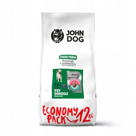 JOHN DOG Good Form Small breeds Chicken with beef - dry dog food - 12kg