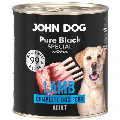 JOHN DOG Pure must eriväljaanne lambaliha märg koeratoit 800g