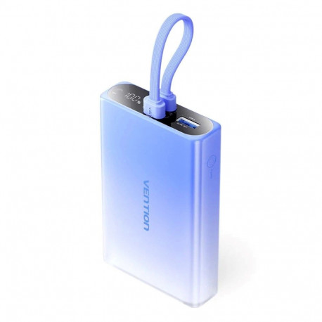 Vention 10000mAh LED-ekraaniga sinine akupank USB-C + Lightning + USB-A 22.5W