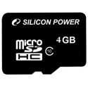 Silicon Power карта памяти SD micro 4ГБ SDHC Class 10