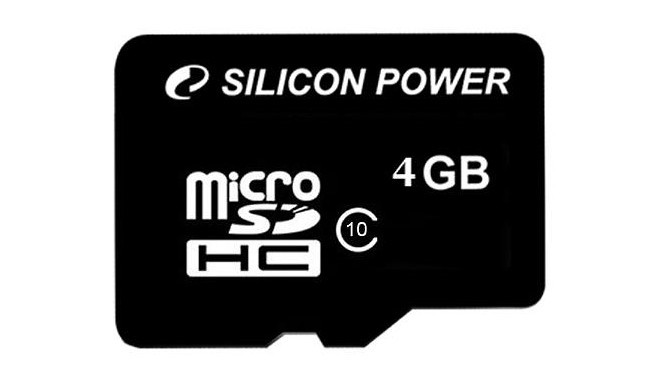 Silicon Power карта памяти microSDHC 4GB Class 10