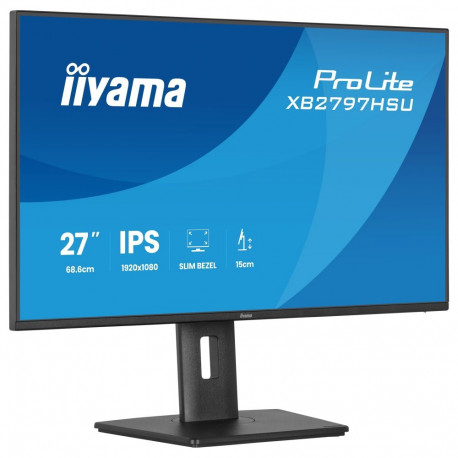 68,6cm/27" (1920x1080) iiyama ProLite XB2797HSU-B1 16:9 IPS 4ms 120Hz HDMI DisplayPort USB VESA kõla