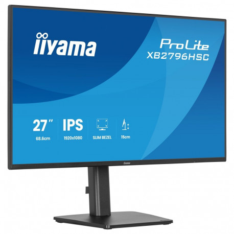 68,6cm/27" (1920x1080) iiyama ProLite XB2796HSC-B1 16:9 IPS 3ms 144Hz HDMI USB-C USB VESA kõlar must