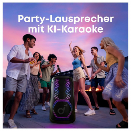 "ANKER Soundcore Rave 3S Bluetooth 200W Partybox AI Karaoke IPX4 Beat-synced Lichtshow Auracast inkl