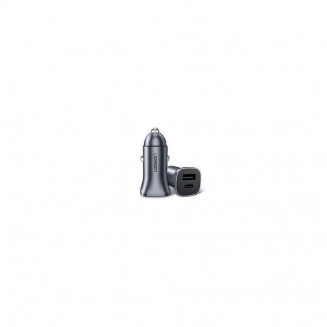 UGREEN kiire autolaadija USB-C PD+USB-A QC 24W, hall