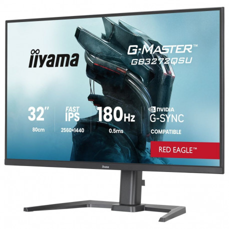 "80,0 cm/31,5"" (2560x1440) iiyama G-MASTER GB3272QSU-B1 16:9 IPS 0,5 ms 180 Hz HDMI ×2 DisplayPort 