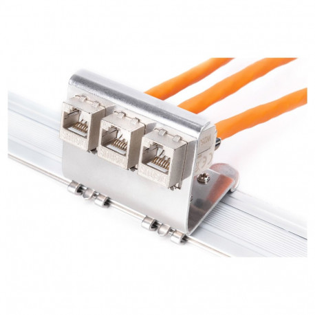 "DIGITUS Hutschienenadapter für 3x Keystone Module"