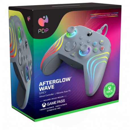 "PDP Controller kabelgebunden Afterglow Wave grau XBOX Serie"