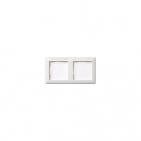 Gira 109203 2-osaline puhasvalge raam nimesildiga Standard 55 horisontaalne