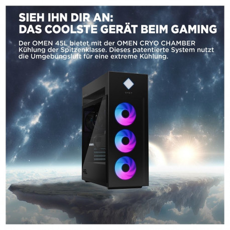 HP OMEN 45L GT22-3475ng mänguarvuti Core Ultra 9 285K 64GB/2TB SSD RTX 5080 W11Home