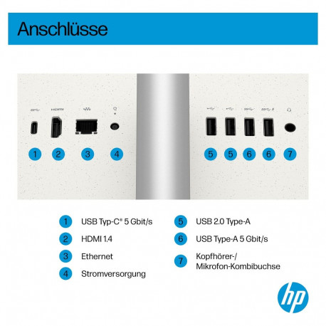 HP 27" FHD IPS Ryzen AI 7 350 16GB/512GB SSD Windows 11 27-ct2473ng kõik-ühes arvuti