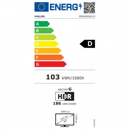 "Philips 85PUS8500/12 215cm 85"" 4K Ambilight TV"