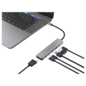 "CONCEPTRONIC 6-1 Dock USB-C->HDMI/2xUSB-A/2xUSB-C/+ 25cm gr"