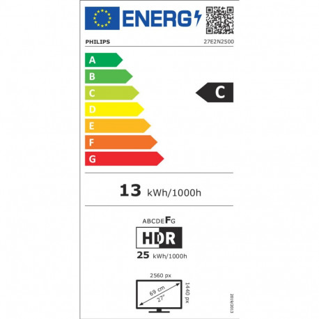 "PHILIPS 27E2N2500/00 68,58cm 27Zoll 2560x1440 HDMI DP USB"