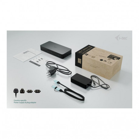 I-TEC universaalne intelligentne kahe ekraani dokkimisjaam 2xHDMI 2xDP 1xGLAN 2xUSB-C Gen2 3xUSB-A G